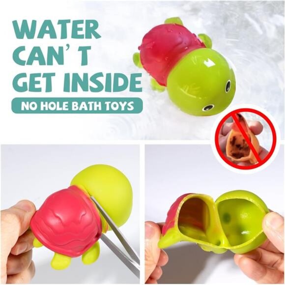 Infant Bath Toys for 18 Months - No Hole Animal Bathtub Toys, Baby - Picture 2 of 7